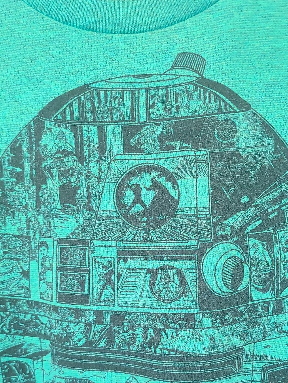 Star Wars Fifth Sun Green R2D2 Graphic Tee Size Medium - Picture 6 of 8